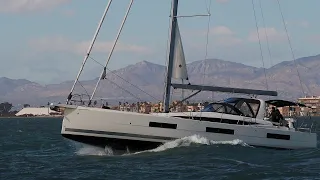 Jeanneau 60 Million Euro Yacht Challenges Waves Departing from a Spanish Port