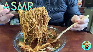 ASMR BLACK BEAN NOODLES, FRIED CHICKEN *BIG BITES 시크릿 양념 치킨 닭다리, 짜파게티 먹방, EATING SOUNDS, Mukbang 먹방