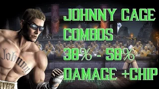 Mortal Kombat 9 - Johnny Cage: Combos 38% - 58% Damage (+Chip) [2016] [60 FPS]