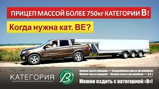 Самый большой легковой прицеп! Когда требуется категория ВЕ!?