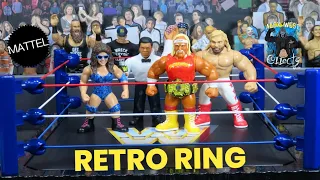 WWE Mattel Creations Exclusive Wrestlemania Retro Ring Unboxing Review!