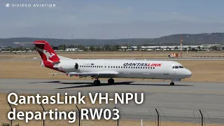QantasLink (VH-NPU) departing Perth Airport on RW03.