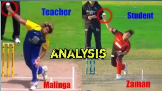 Lasith malinga vs zaman khan bowling action slow motion | analysis of boath fast bowler