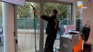 Windows cleaning with steam | Floors steam washing | Toilet disinfection and cleaning with steam