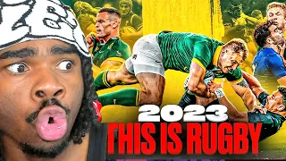 American Reacts to 2023 Rugby Highlights - Big Hits, Speed & Skills