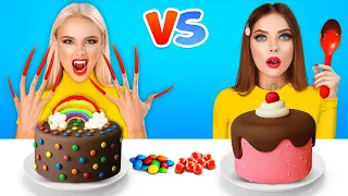 Eating Food with Long Nails VS Short Nails | Funny Girly Problems With Long Nails by RATATA BOOM