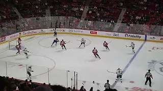 Montreal Canadiens' Carey Price makes a nice save vs. Minnesota Wild's Frederick Gaudreau 4/19/22