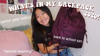 WHAT'S IN MY BACKPACK 2020 + my back to school supplies for senior year