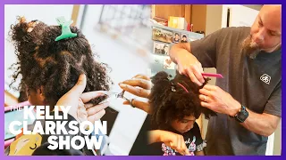 Dad’s Braiding and Beading Hair Skills For His Daughter Wows Kelly