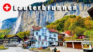 Lauterbrunnen Valley 🍁Golden Autumn in Switzerland | Swiss Village