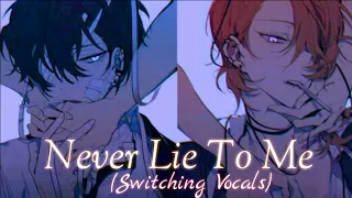 {Nightcore}↬Never Lie To Me (English Version) // Switching Vocals // Aziz Buz // Rauf Faik // Lyrics