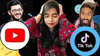 YOUTUBE VS TIKTOK Carryminati The End Reaction | Deeksha Sharma