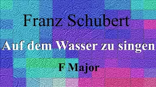 Auf dem Wasser zu singen - Schubert - accompaniment in F