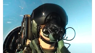 RAF Jaguar - From the cockpit (Diamond 16 Formation)