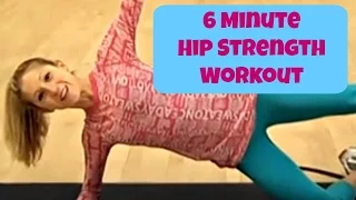 Hip Strength Exercises. Free Online 6 minute Injury Prevention Workout Routine.