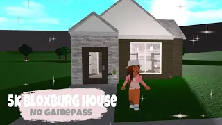 5K cheap small home | bloxburg speed build and tour - no gamepasses