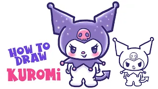 How to Draw Kuromi クロミ (step by step)