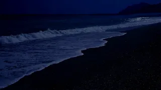 Olas del mar en la noche para dormir / relajacion natural 1080P_HD