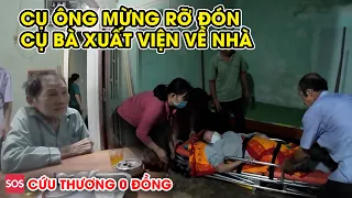 Cụ ông mừng rỡ khi biết tin cụ bà được xuất viện về nhà, hạnh phúc đứng ở cổng đón | Cứu thương 0đ