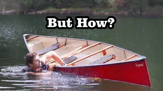 How to get BACK IN when your Canoe tips over [SOLO]