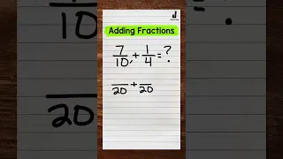 Adding Fractions with Unlike Denominators | Math with Mr. J #Shorts