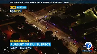 Suspected DUI driver leads authorities on hours-long slow-speed chase through San Gabriel Valley