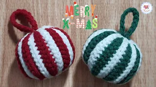 Easy Crochet Christmas Ball Ornaments / Crochet Tutorial