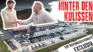 HINTER DEN KULISSEN eines großen Wohnmobil und Caravan Händlers