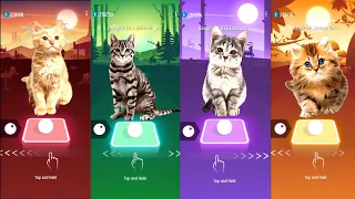 Cute Cats : Imagine Dragons ( Enemy - Believer ) BTS- ( Savage Love - Fake Love ) Tiles Hop #cutecat