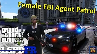 Female FBI Agent Patrol in an Unmarked Dodge Charger | GTA 5 LSPDFR Episode 346