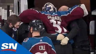 Avalanche's Philipp Grubauer Is Helped Off The Ice With Injury In Game 1 Against Stars