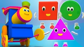 Боб поезд | Пять маленьких фигур | изучать формы в россии | Bob Train Song | Five Little Shapes