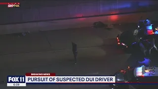 Suspected DUI driver in custody after leading CHP on lengthy chase