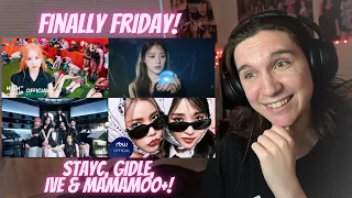 DANCER REACTS TO K-POP | STAYC, (G)I-DLE, IVE & MAMAMOO+ [Finally Friday!]