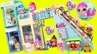 LOL Surprise Dolls + Lil Sisters go Mall Shopping