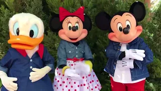 Mickey, Minnie, and Donald talking at Disney's California Adventure: PlayTest!