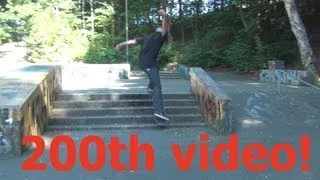 PERFECT 360 Pop Shove it & Ollie up 5 stair! 200th upload