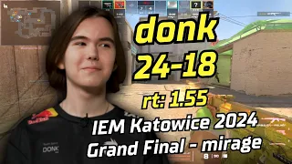 MVP! Spirit donk (24-18) vs FaZe (mirage) | IEM Katowice grand Finals 2024 | Feb 11, 2024 | #cs2