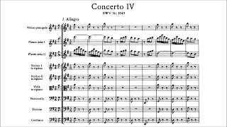 Bach - Brandenburg Concerto No. 4 in G Major BWV 1049 (Complete Score)