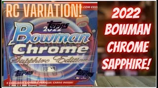 2022 Bowman Chrome Sapphire Hobby Box ** Rookie Variation Pull! Great Looking Cards & Checklist! **