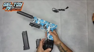 Gel Toy Nation Blue Graffiti Glockinator Gel Blaster Unboxing
