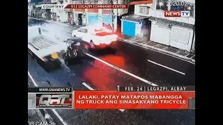 QRT: Lalaki, patay matapos mabangga ng truck ang sinasakyang tricycle