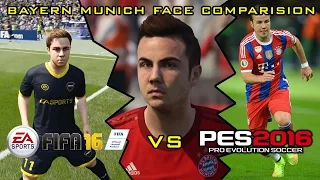 [PES 2016 vs FIFA 16] BAYERN MUNICH FACE COMPARISION