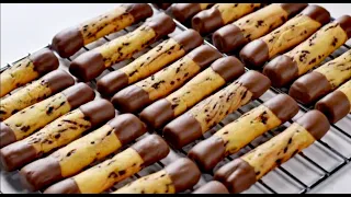 Finger Chocolate Cookies/No Butter Cookies/Homemade Chocolate Sticks/Cookie Sticks Recipe