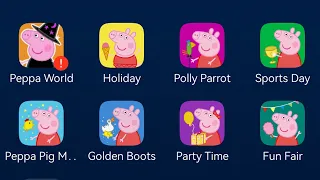 World of Peppa Pig,Peppa Pig Holiday,Peppa Pig Polly Parrot,Peppa Pig Sports Day,Peppa Pig Fun Fair