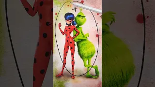 The Grinch + Ladybug Miraculous 💚❤️ Mixing characters #shortsart #creative #mixingcharacters #ai