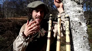 Celtic Tree Mythology Staffs- The Story of 3 Trees depicted on Walking Sticks. Survival Uses, Ogham