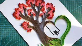 Paper Quilling| How to make Paper Quilling Tree| Tutorial