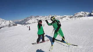 WOW! Ski Instructors Showing Off! - Alpine Ski School Zermatt in Action