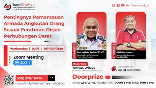 Pentingnya Pemantauan Armada Angkutan Orang Sesuai Aturan Dirjen Perhububungan | Webinar 26 Okt 2022